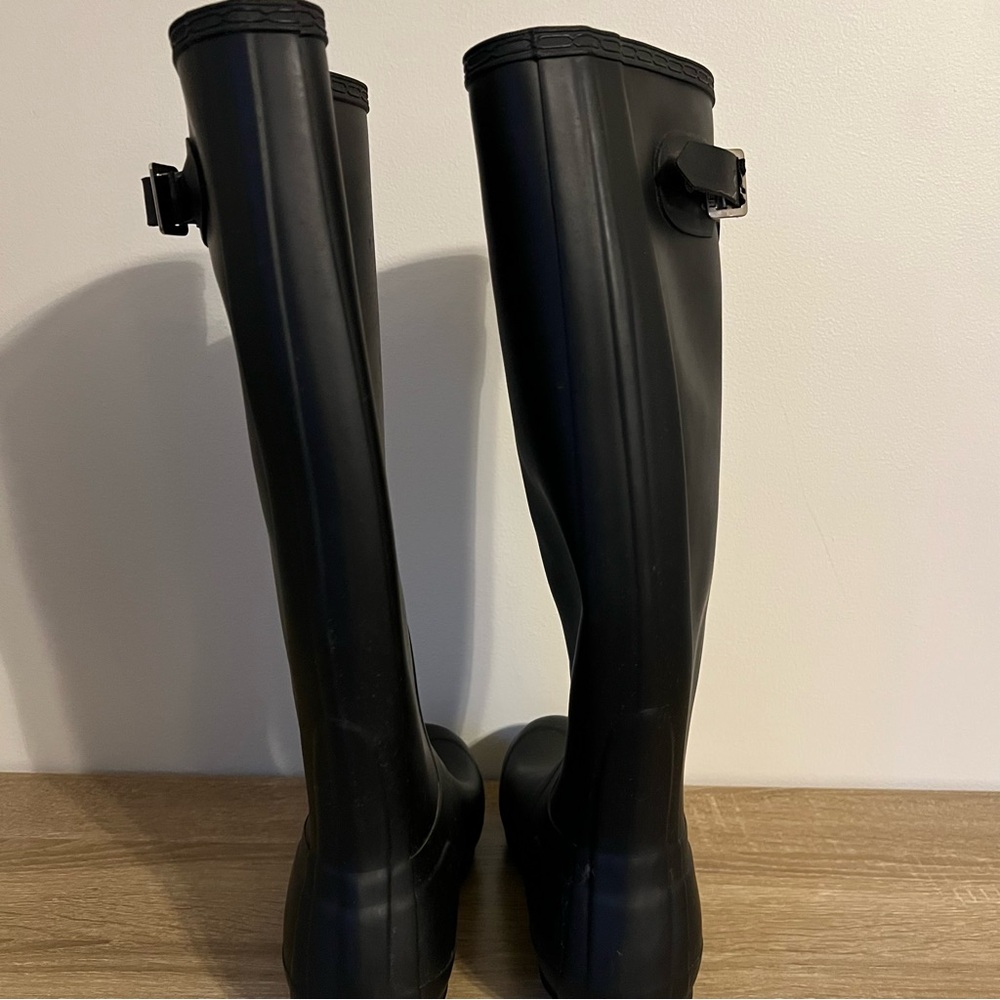 Hunter Women’s Original Tall Rain Boots Black Size 8 - Picture 12 of 13